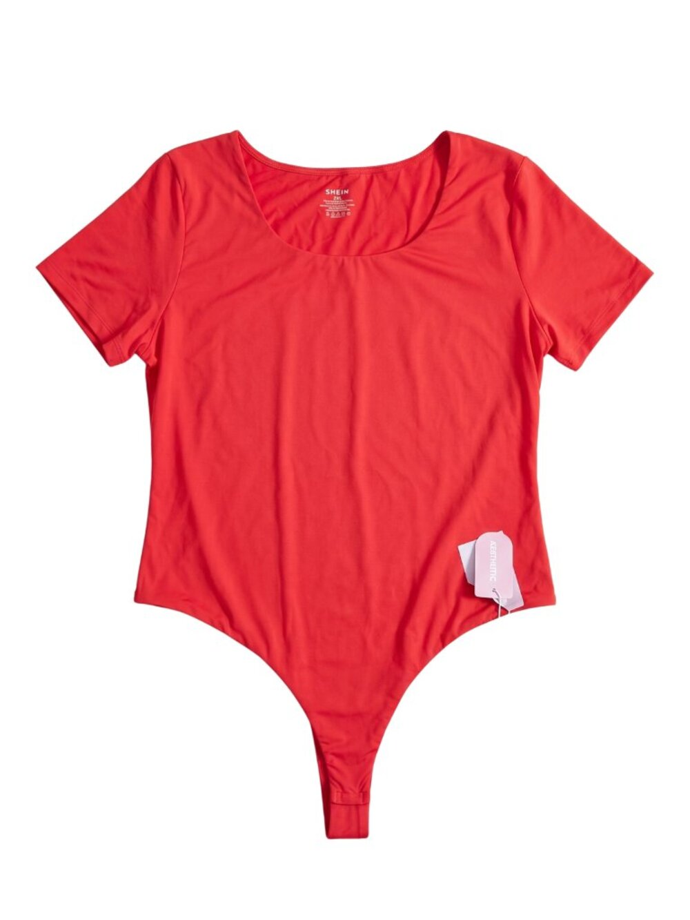 NWT | MANGOPOP Crimson Red Short Sleeve Bodysuit | Scoop Neck | XXL